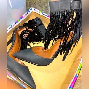 Fringe Ankle Pumps